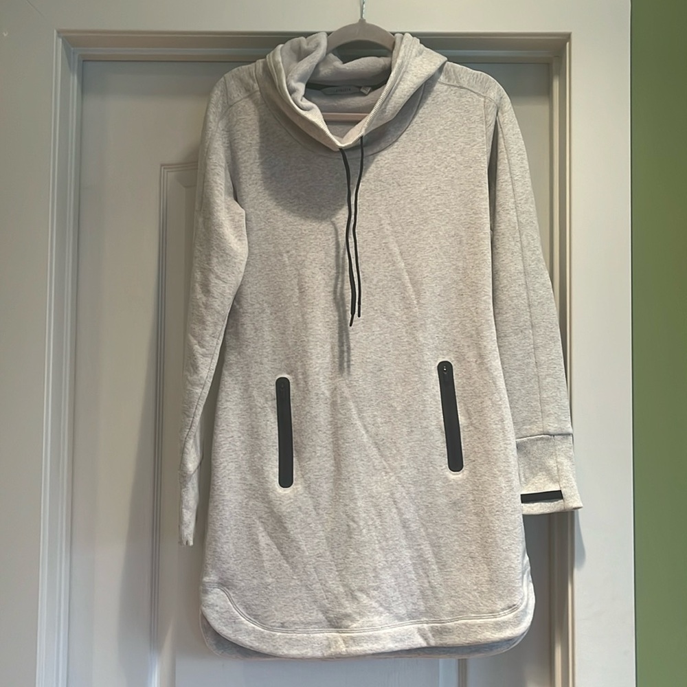 Athleta fleece lined hooded dress. Size Small